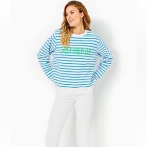 Lilly Pulitzer striped cotton sweatshirt size Small
